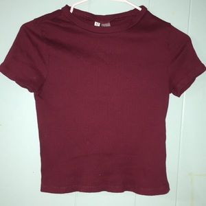Burgundy Crop Top